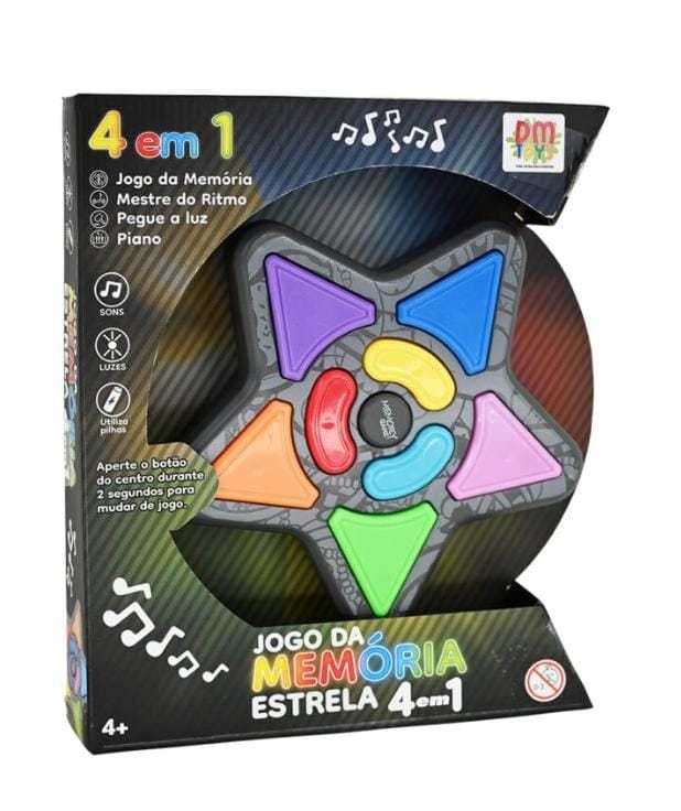 JOGO DA MEMORIA ESTRELA 4 EM 1 C/SOM E LUZ 